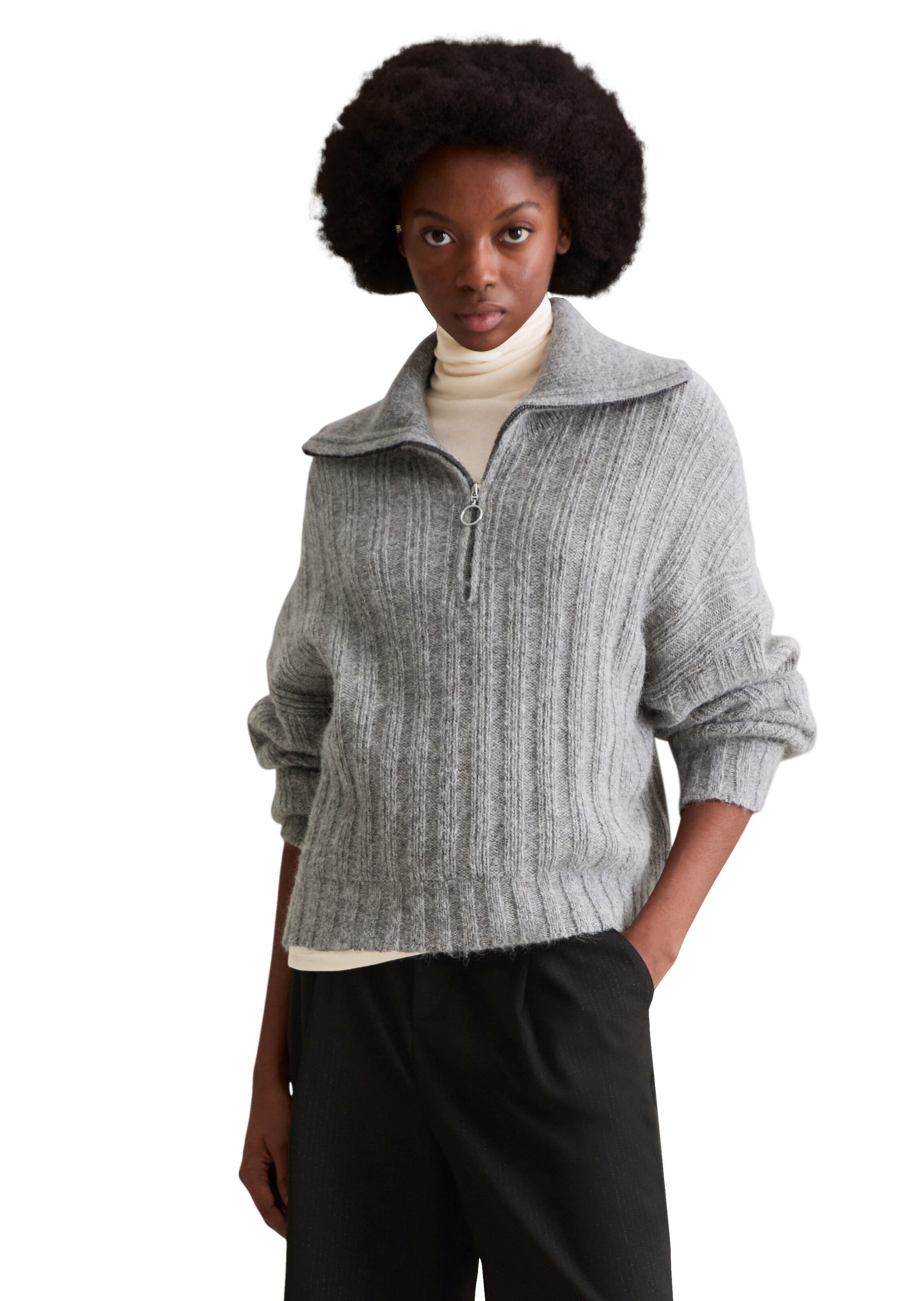 Marc O'Polo DENIM Sweater in Grey: front