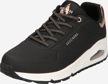 Sneaker bassa 'Uno' di SKECHERS in nero: frontale