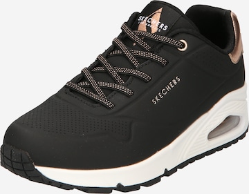 SKECHERS - Sapatilhas baixas 'Uno' em preto: frente