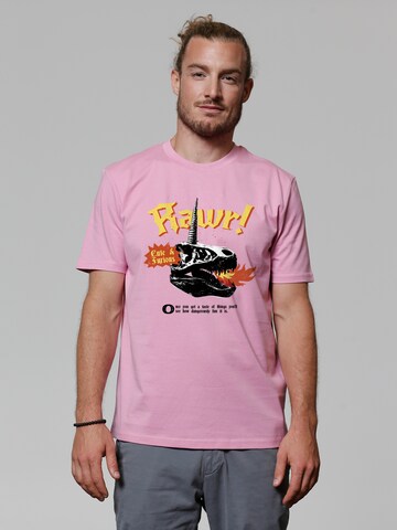 T-Shirt 'Rawr' Watapparel en rose : devant