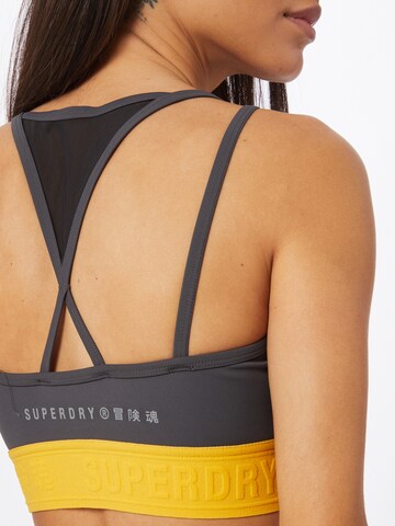 Superdry Bustier Sport bh in Grijs