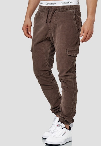 INDICODE JEANS Regular Cargohose ' Walker ' in Braun