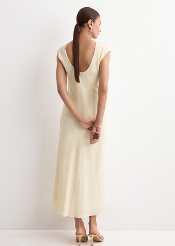MANGO Dress 'Crink-a' in Beige