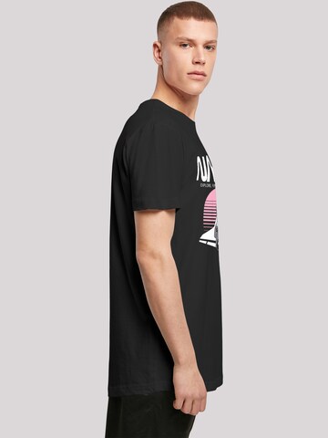 F4NT4STIC Shirt 'NASA Space Shuttle Sunset' in Zwart