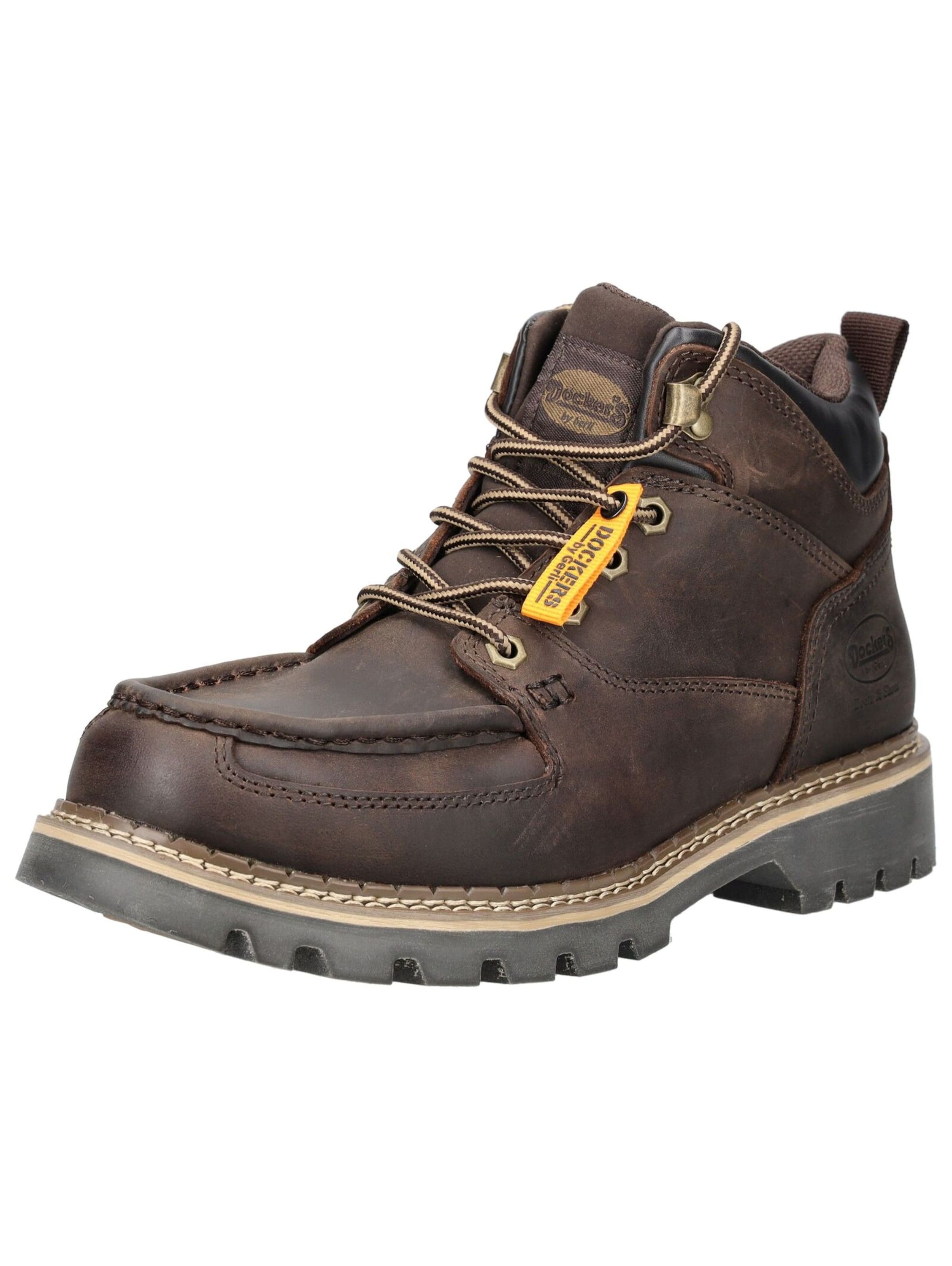 Bottines à lacets Dockers by Gerli en marron : devant