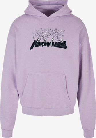 Merchcode Sweatshirt ' Peanuts - Marshmallows' in Purple: front