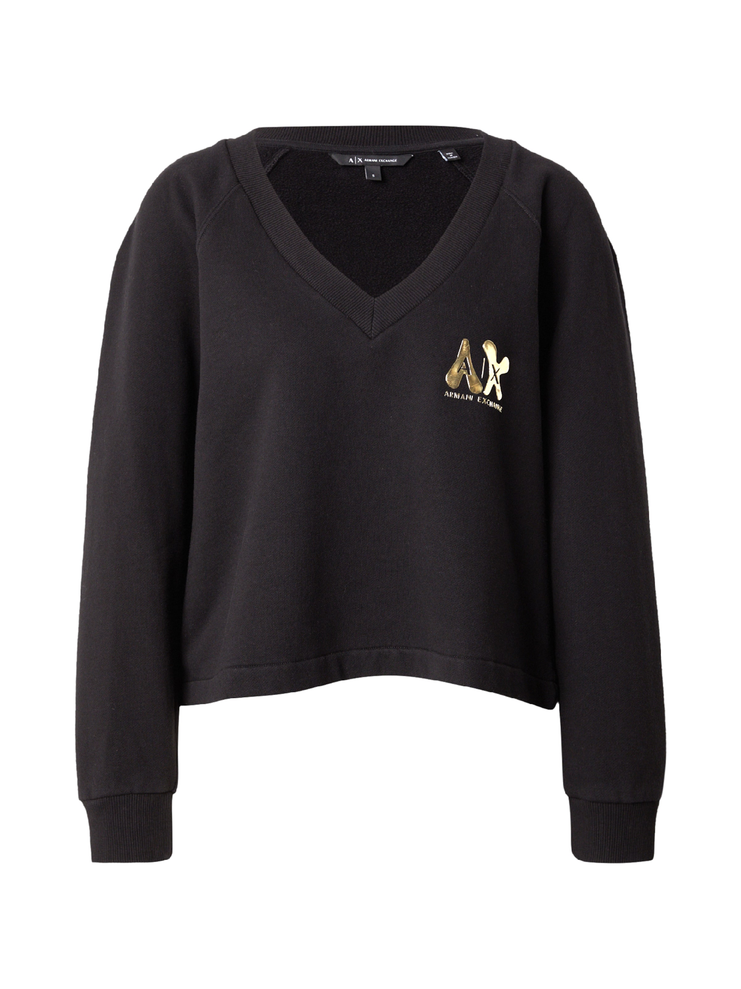 ARMANI EXCHANGE Bluzka sportowa w kolorze czarny: przód