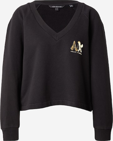ARMANI EXCHANGESweater majica - crna boja: prednji dio