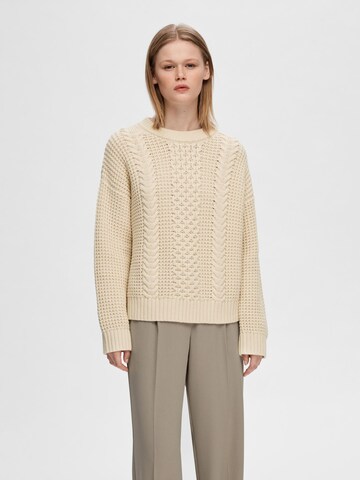 SELECTED FEMME Sweater 'Brianne' in Beige