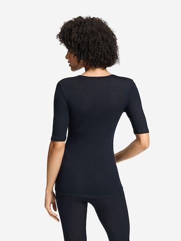 Hanro Shirt ' Woolen Lace ' in Zwart