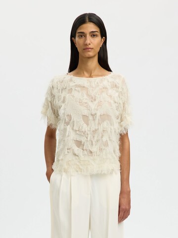 SELECTED Bluse 'SLFMyline' i hvid: forside