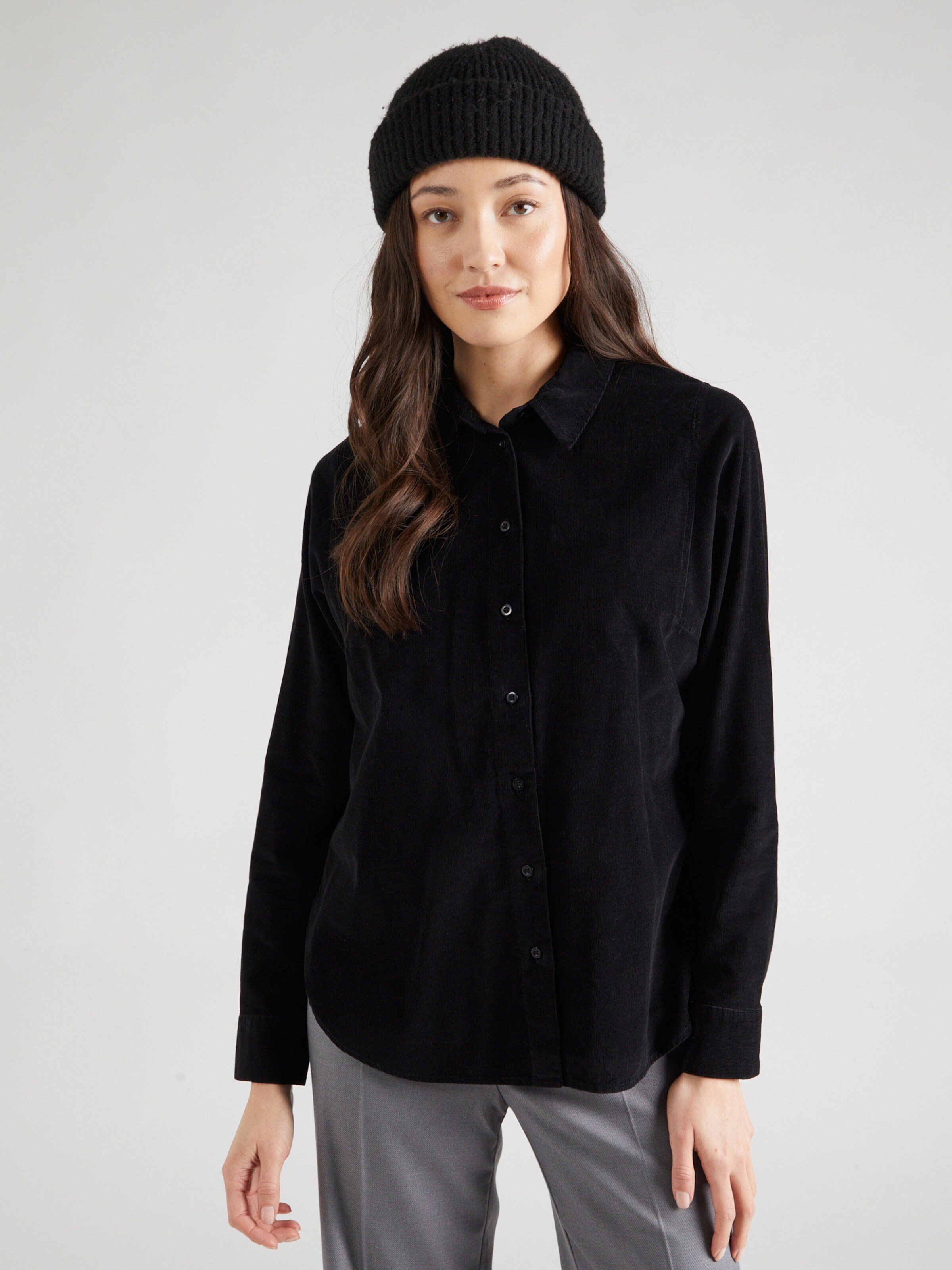 Zwarte corduroy blouse sale