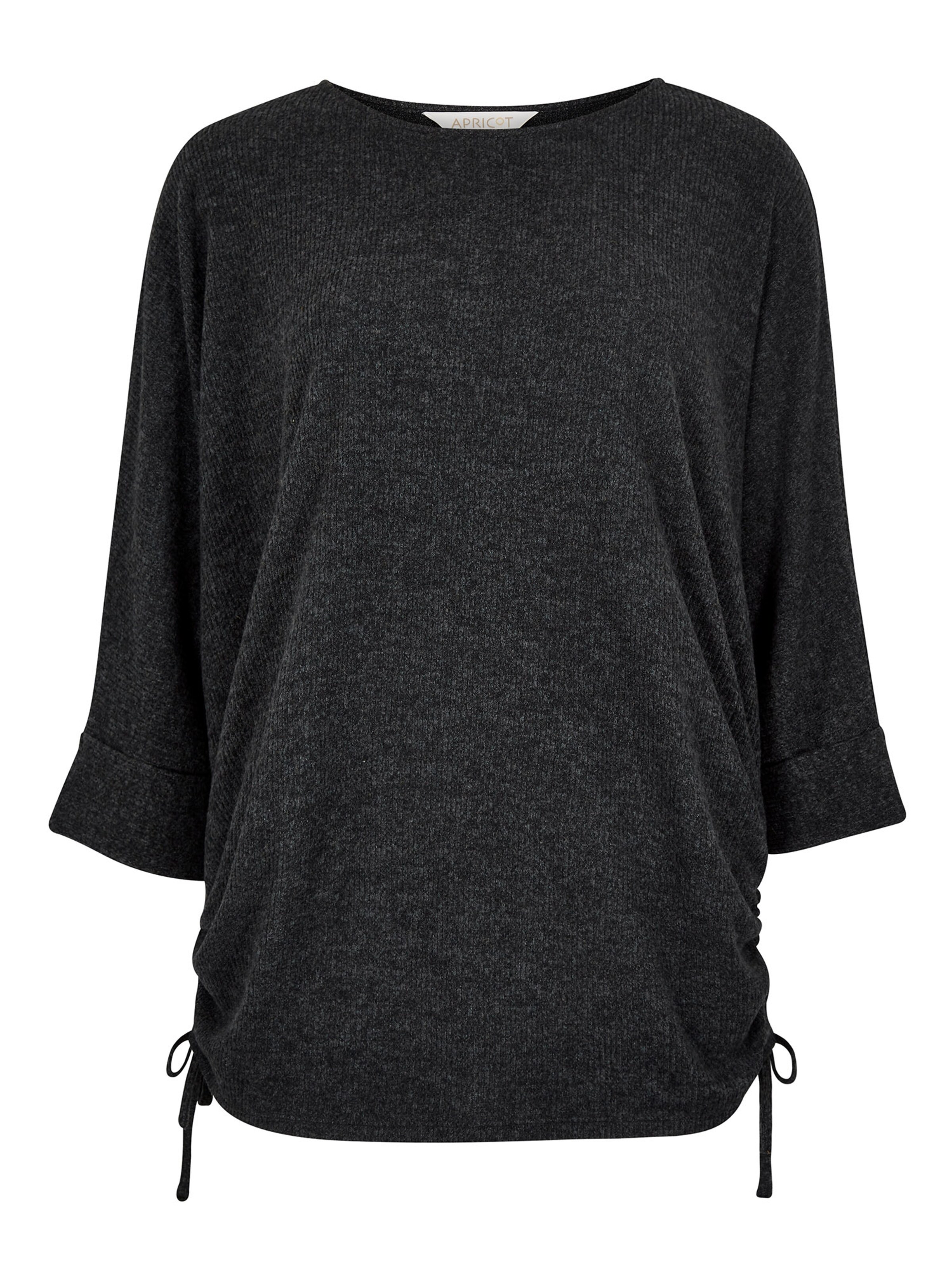 Apricot Bluse in Grau: Vorderseite