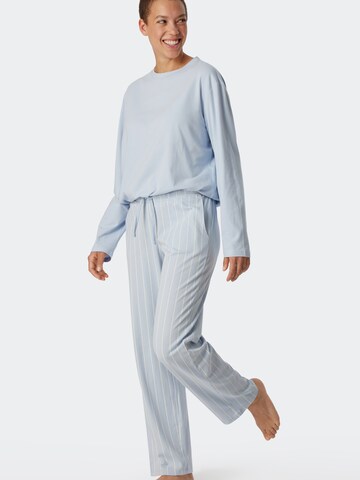 SCHIESSER Pajama Shirt 'Mix & Relax' in Blue