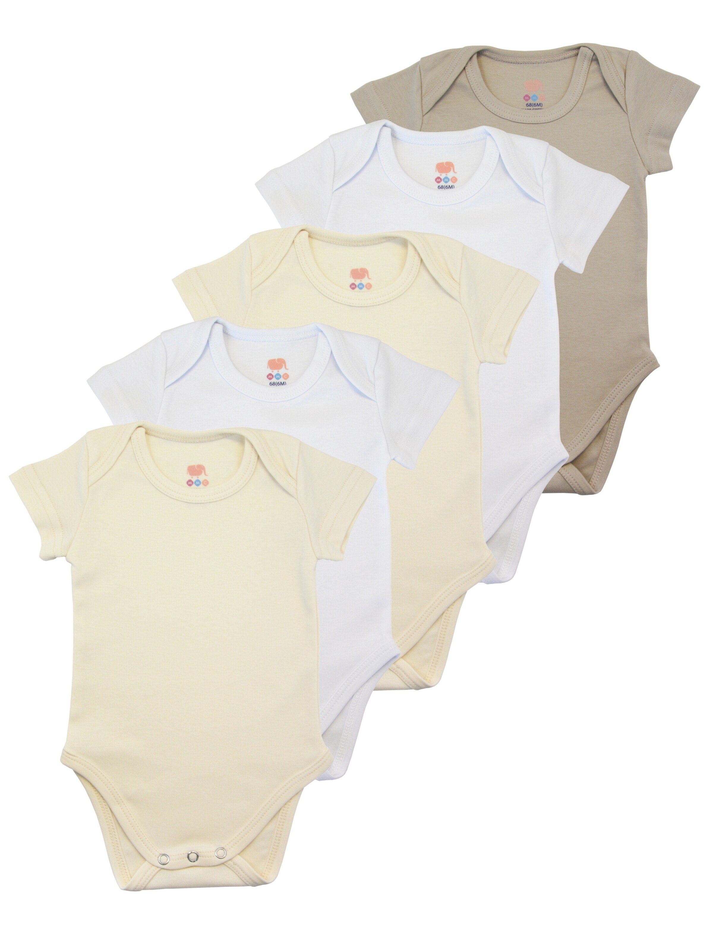 M.M.C. Romper/Bodysuit 'Body Kurzarm' in Beige: front