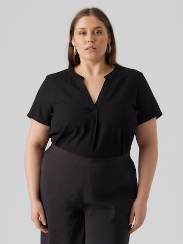 Vero Moda Curve Shirt 'Mymilo' in Zwart: voorkant