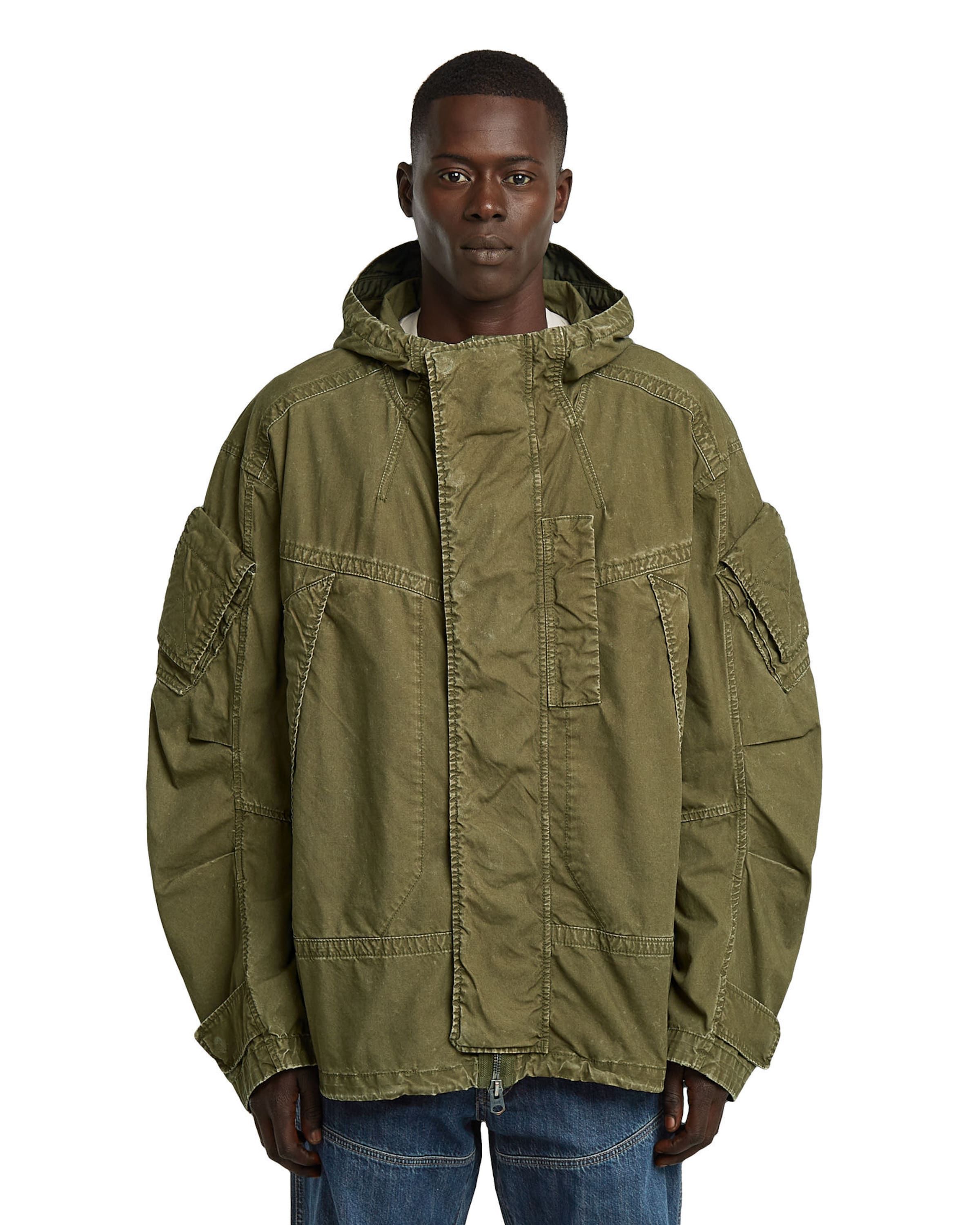 G-STAR Between-seasons parka 'GA-1' in Green: front
