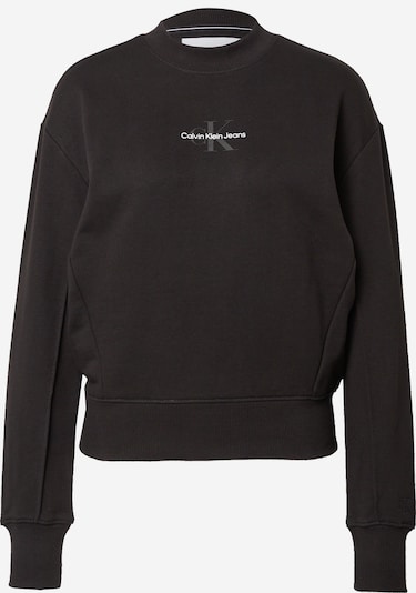 Calvin Klein Jeans Sweatshirt in grau / schwarz / weiß, Produktansicht