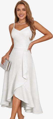 Zapaka Cocktailkleid in Weiß: Vorderseite