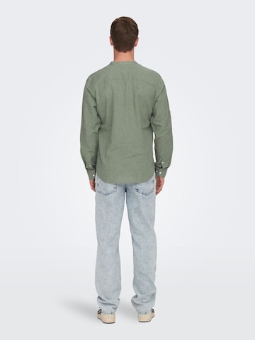 Only & Sons Slim fit Overhemd in Groen