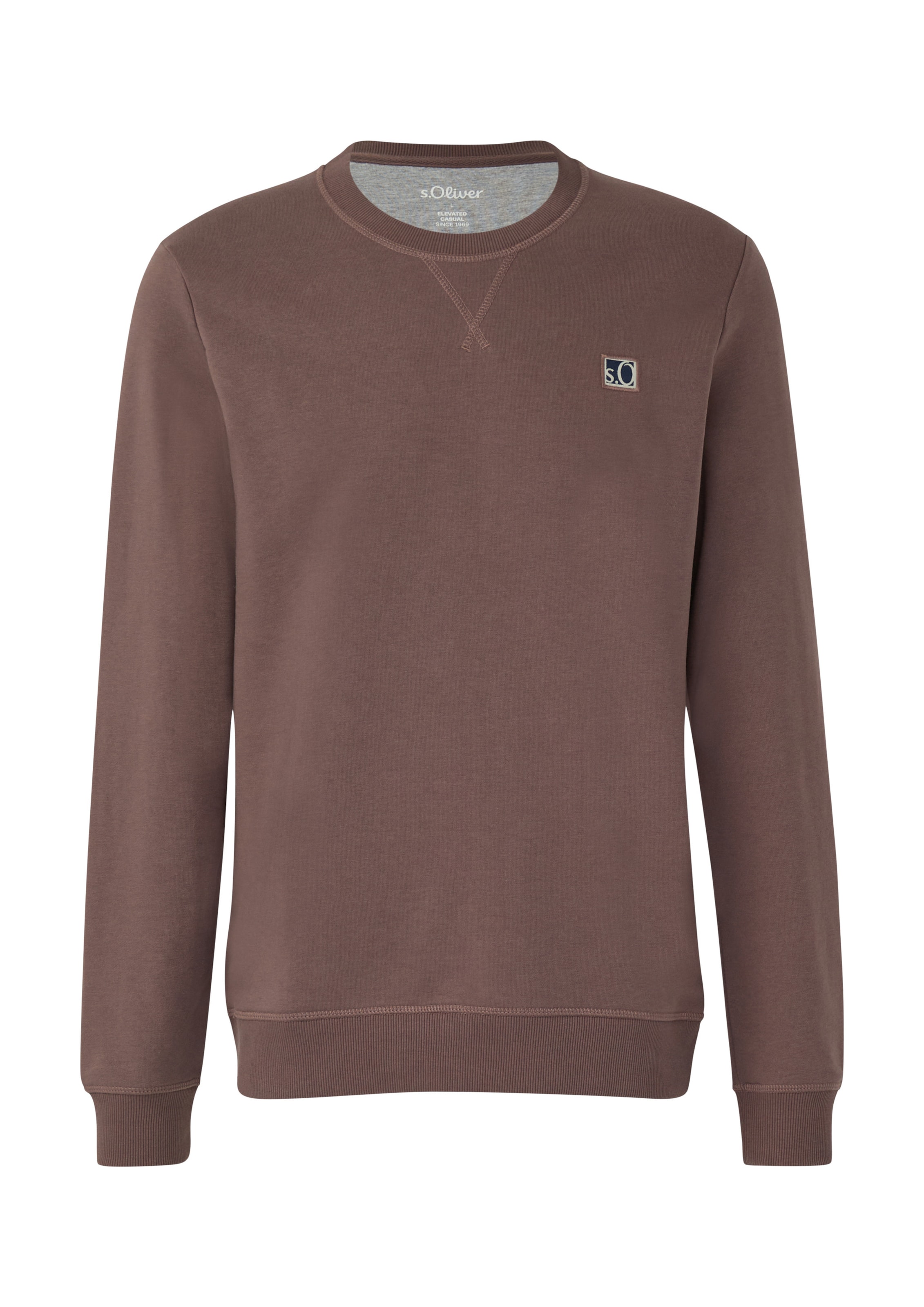 s.Oliver Sweatshirt in Bruin: voorkant