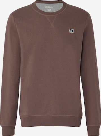 s.Oliver Sweatshirt in Bruin: voorkant