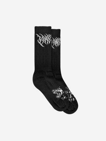 Wasted Paris - Calcetines 'Socks Blitz Black' en negro: frente