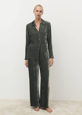 MANGO Pajama Pants 'Xbluti' in Green