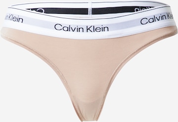 Calvin Klein Underwear Стринг в бежово: отпред