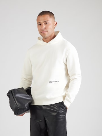 Felpa 'Karlism' di KARL LAGERFELD JEANS in bianco