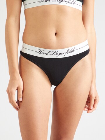 Karl Lagerfeld String 'HOTEL' in Black: front