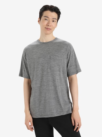 T-Shirt fonctionnel 'Granary' ICEBREAKER en gris : devant