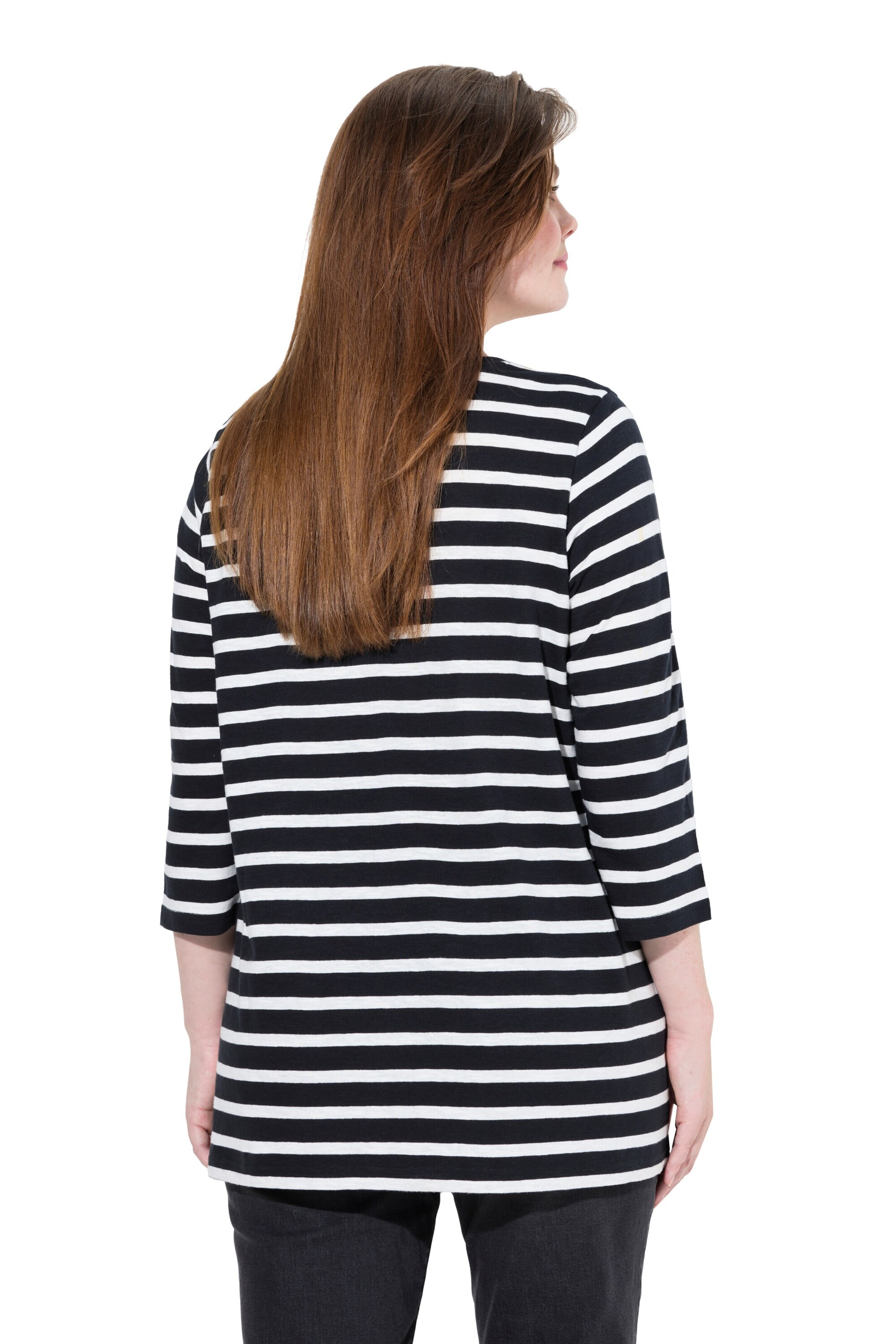 melns Ulla Popken T-Krekls