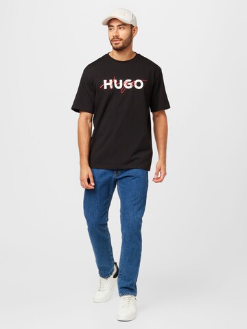 HUGO T-Shirt 'Dakaishi' in Schwarz