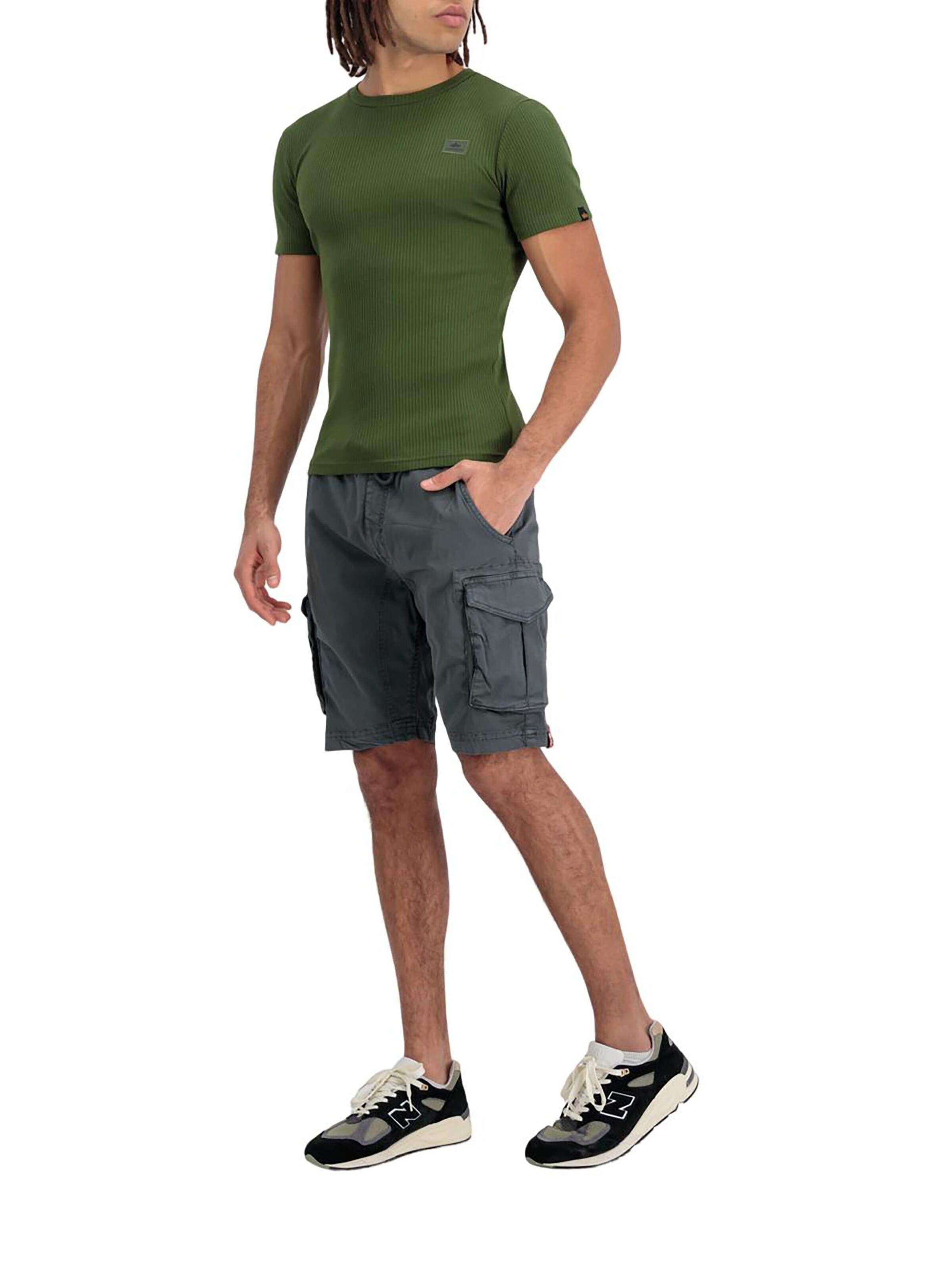 ALPHA INDUSTRIES Shirt 'X-Fit Rib' in Green