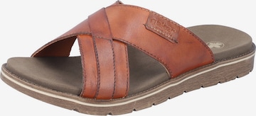 Rieker Mules in Brown: front