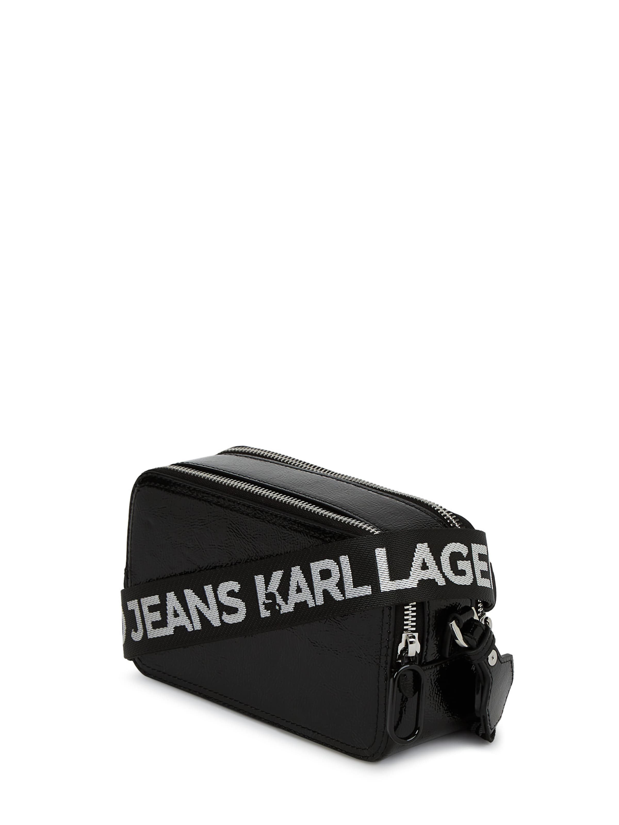 Geantă de umăr ' Glänzende Kameratasche ' de la KARL LAGERFELD JEANS pe negru