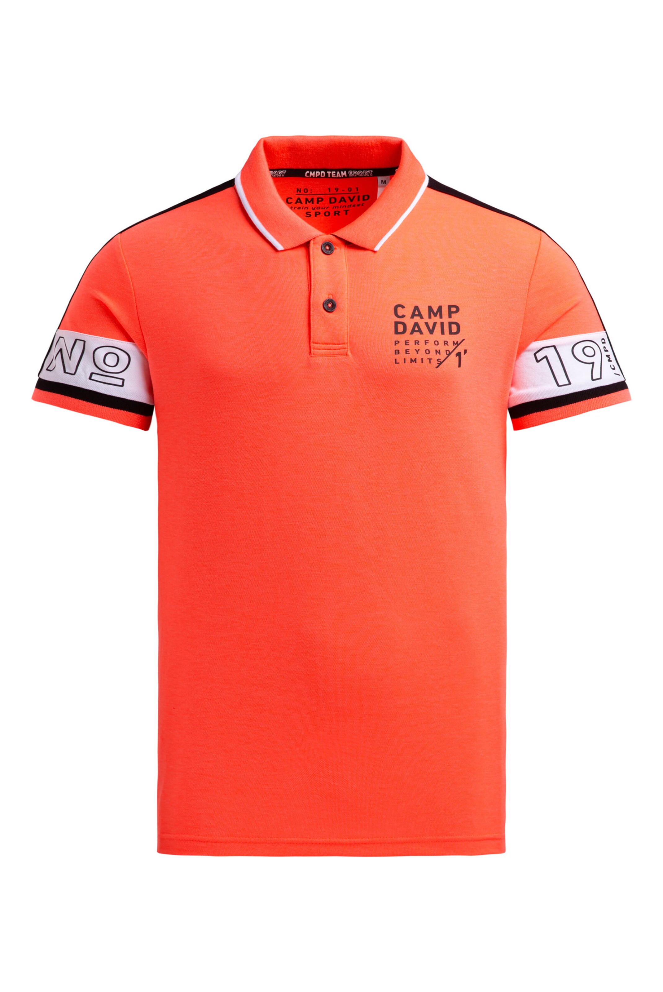 T-Shirt CAMP DAVID en orange : devant