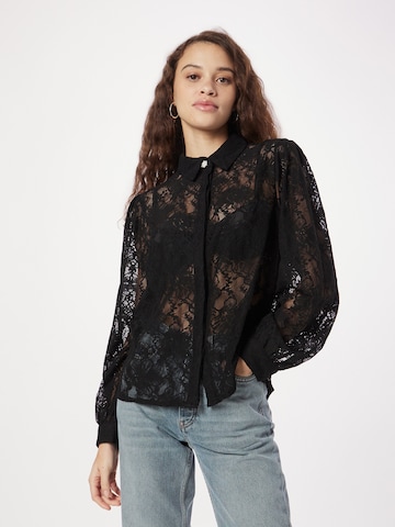 SISTERS POINT - Blusa 'ETIMA' en negro: frente