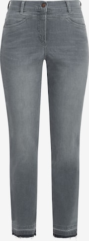 Coupe slim Jean 'ALBA' Recover Pants en gris : devant