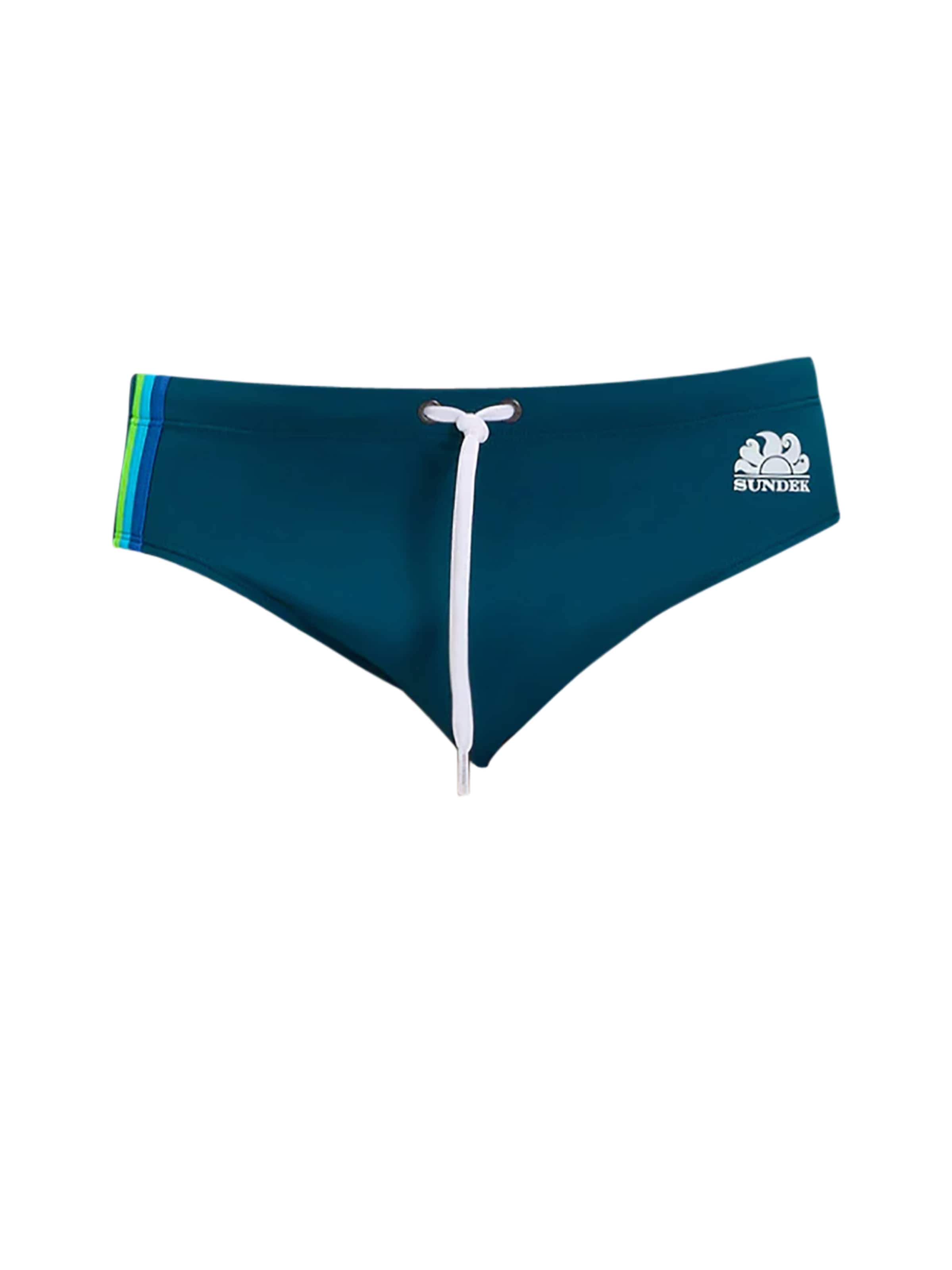 Sundek Swim Trunks in M in Azure / Cyan blue / Apple / White, Item view