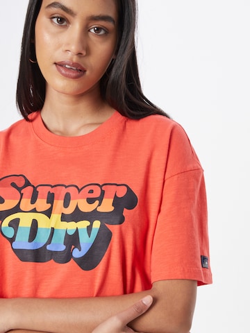 Superdry Тениска 'Cali' в оранжево
