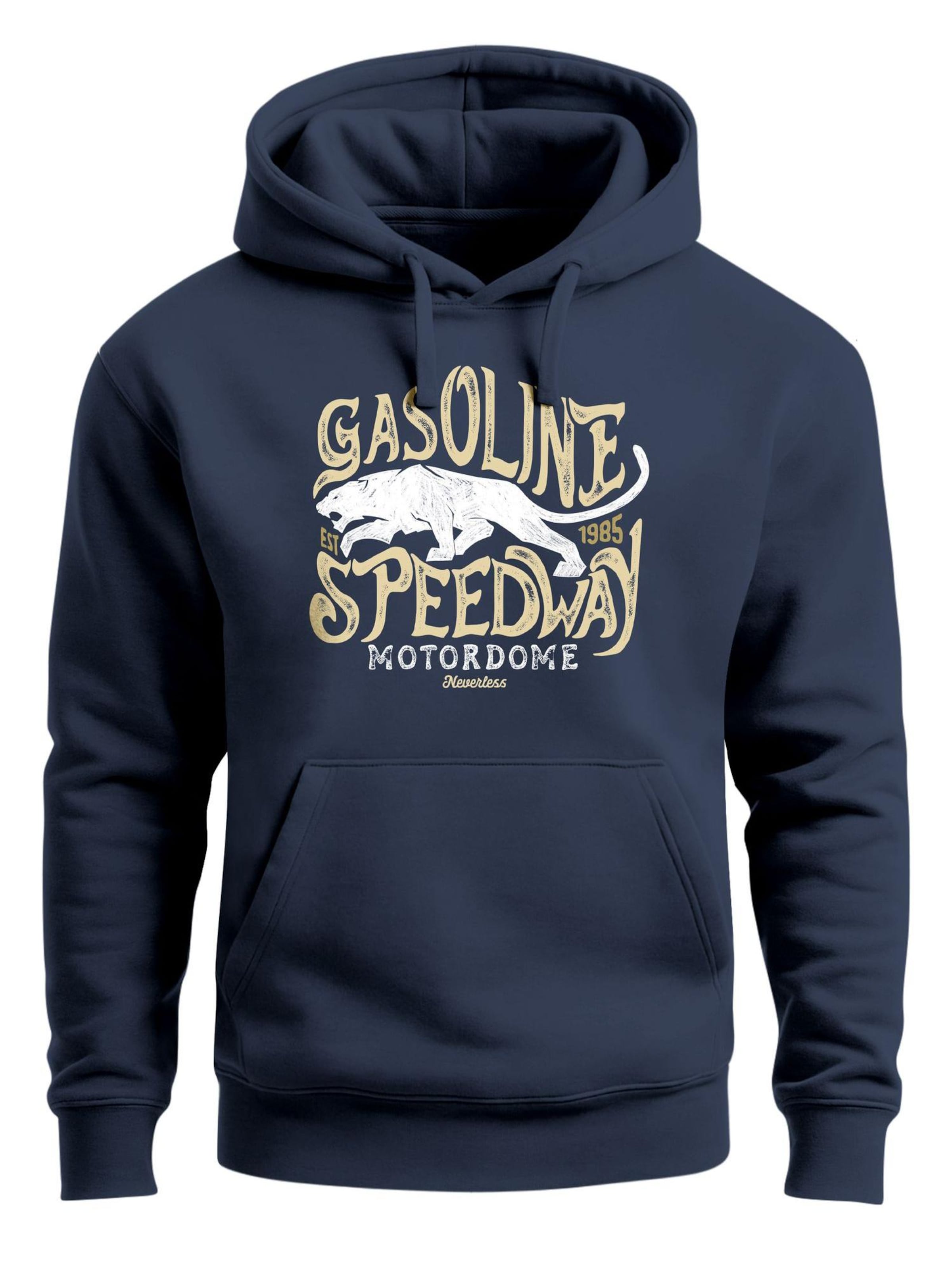 Neverless Sweatshirt 'Panther Gasoline' in Blue: front