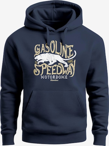 Neverless Sweatshirt 'Panther Gasoline' in Blue: front