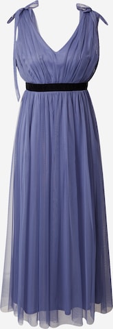 Maya Deluxe Evening Dress in Blue: front