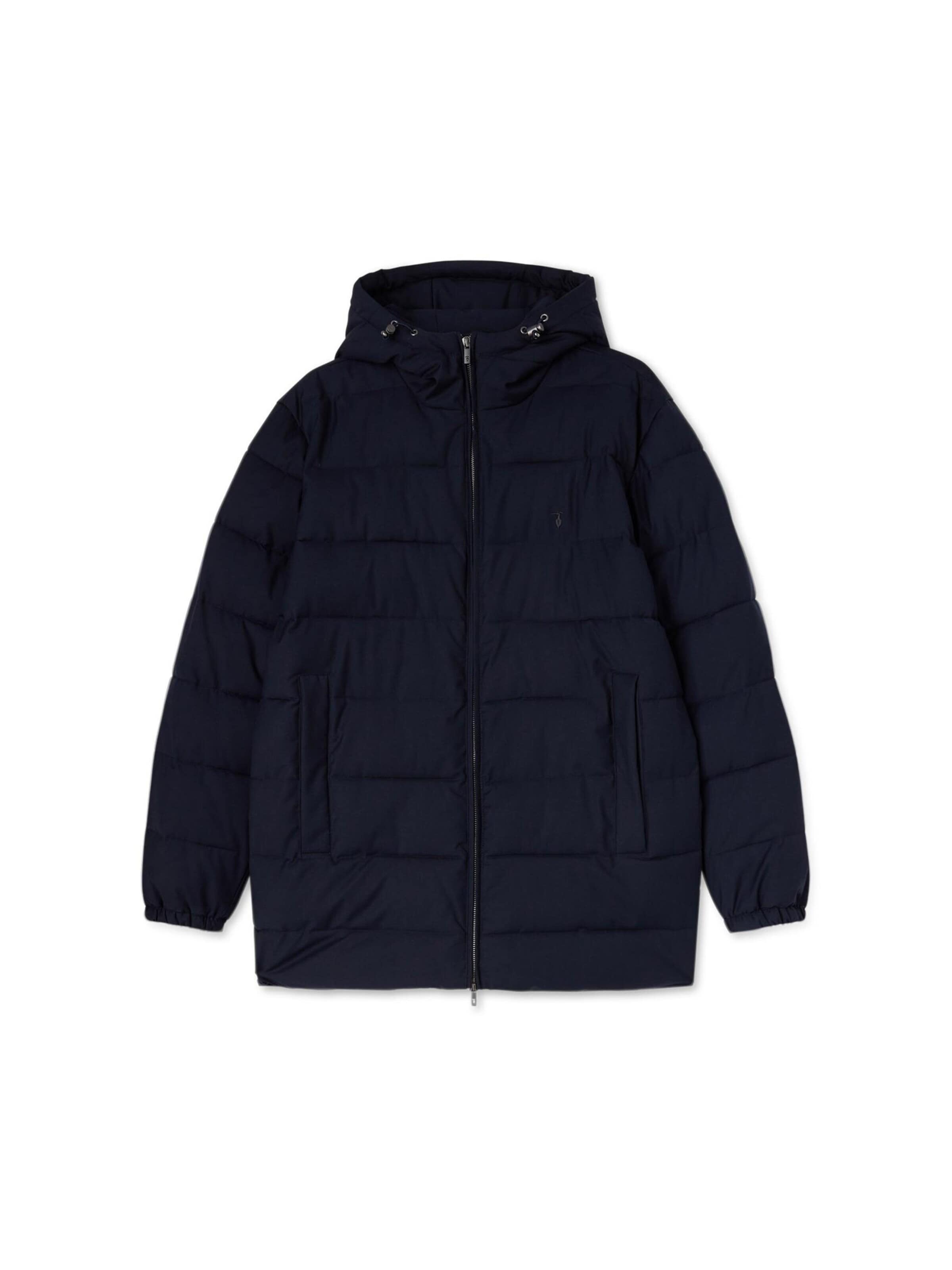 Trussardi Winter Coat in Blue: front