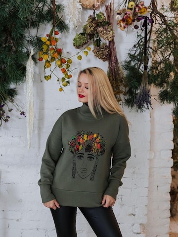 RADADA Sweatshirt 'FLOWER GIRL' in Grün
