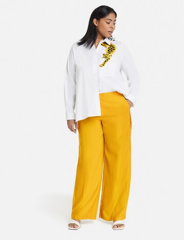 Regular Pantalon à plis SAMOON en jaune