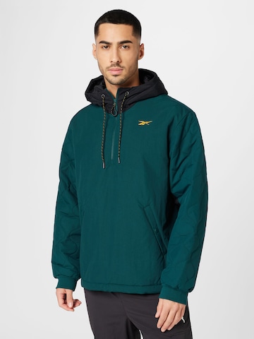 Reebok Athletic Jacket in Green: front