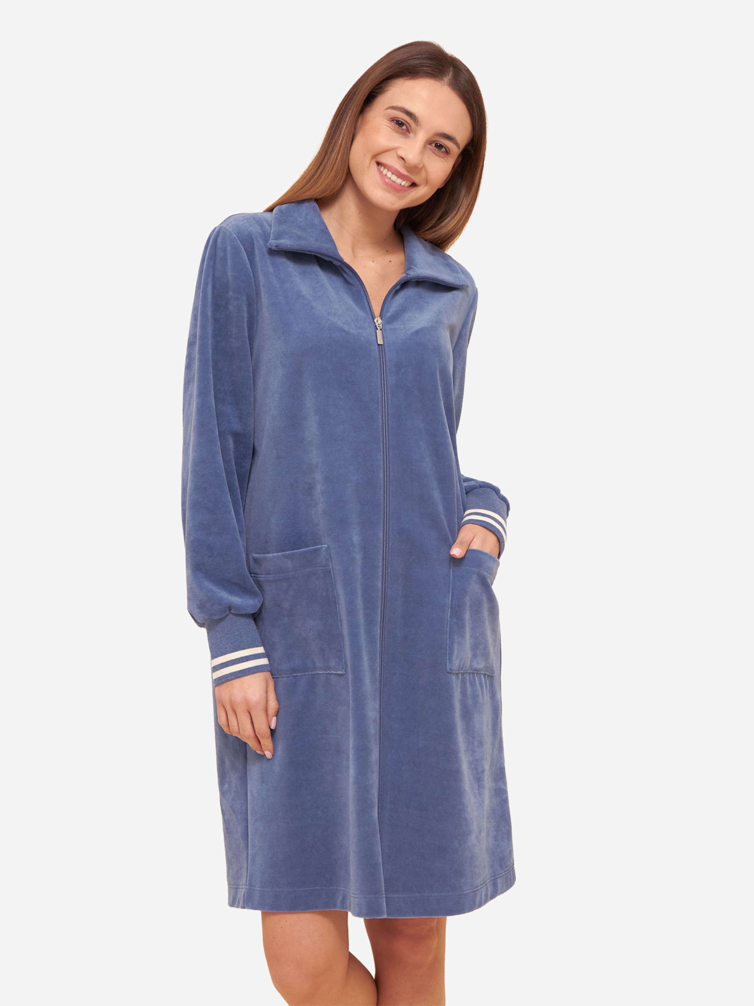 Rösch Short Bathrobe ' Nicki ' in Blue